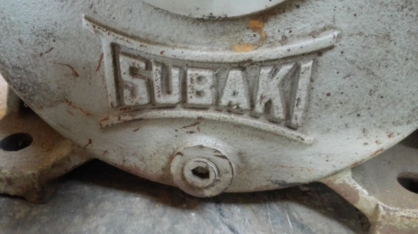 ** SOLD ** มอเตอร์เกียร์ญี่ปุ่น SUBAKI Made in JAPAN 1 HP 380V ทด 1:200 พร้อมใช้งาน