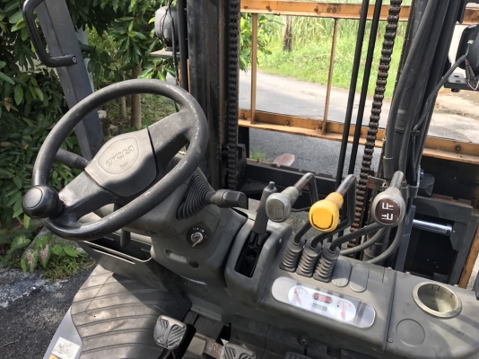 ขายโฟล์คลิฟท์ 2.5 ตัน TCM FG25T3 เสาสูง 4 เมตร 3 คอนโทล สไลด์งาได้ รถเก่านอก รุ่นใหม่ ใช้งานน้อย ยังไม่เคยใช้งานในไทย สภาพ95\%