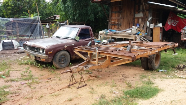 แพ็คคู่ 45,000 ปิ๊กอัพ DATSAN=เทนเลอร์ลากรถเกี่ยว DASAN เครื่อง HERO 2.4 ลงเล่มแล้ว หางเทนเลอร์ เป็นเพลาหกล้อ ล้อคู่ ยางดี (บุรีรัมย์) 090-772-3710 090-772-3708