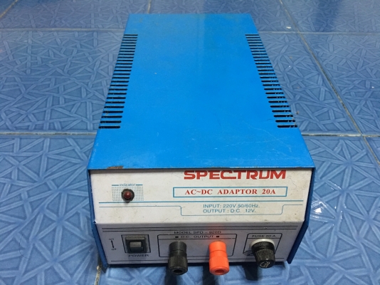อแด๊ปเตอร์ ยี่ห้อ สเป็กตรัม รุ่น SPD-920D 12 โวลท์ 20 แอมป์ INPUT : 220V. 50/60Hz. OUTPUT : D.C. 12V. 20A สภาพใหม่ ใช้งานได้ปกติ ขาย 1,400 บาท พร้อมส่ง(หนักมาก) ถ้ามารับเอง 1,200 บาท(ของใหม่ราคา 2,200 บาท) อยู่ซอยคลองใหม่ ห่างจากทางแยกสามพราน 1 ไฟแดง นครป