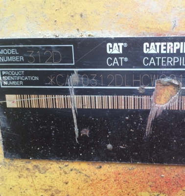 ขายรถแบคโฮ CATERPILLAR 312D ทำงาน 14175 ชั่วโมง สนใจโทร 081-970-1072