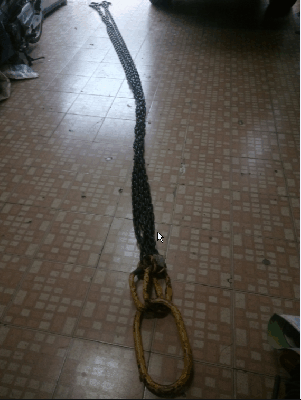 -ขายโซ่ยกของนอกขนานแท้ ขนาด4หุน ชุด1จำนวน4เส้น ยาวเส้นละ4เมตร.