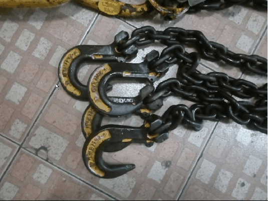 -ขายโซ่ยกของนอกขนานแท้ ขนาด4หุน ชุด1จำนวน4เส้น ยาวเส้นละ4เมตร.