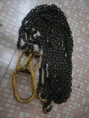 -ขายโซ่ยกของนอกขนานแท้ ขนาด4หุน ชุด1จำนวน4เส้น ยาวเส้นละ4เมตร.