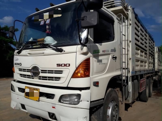 ขาย HINO 380 พ่วงแม่ลูก กระบะเนียมคอกเกษตรดั๊ม อู่  ธนิกลการ รถปี 54
