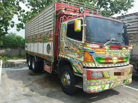 ขาย HINO 380 พ่วงแม่ลูก กระบะเนียมคอกเกษตรดั๊ม อู่  ธนิกลการ รถปี 54