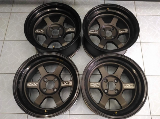 ล้อแม็ก Te37v (Rota)สภาพดี มีริ้วรอยบ้าง ไม่มีซ่อม ทั้งชุด 6,800.- NET ใส่ถ่วงฟรี ส่งทั่วไทยค่ะ