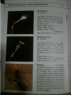 ขายหัวเชื่อมแก๊ส หัวเผา ครบชุด EXACT MADI IN DENMARK.