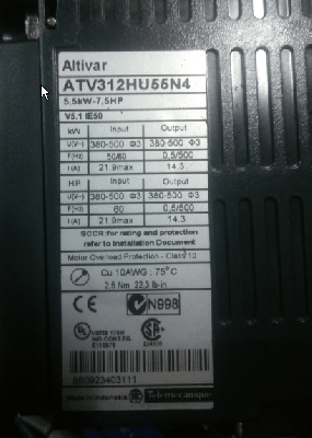 ขาย Schneider Altivar ATV312HU55N4 312 5.5kw 400 3ph -AC Inverter drive speed cotroller