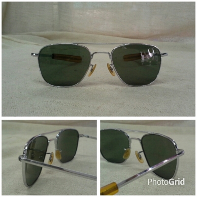 แว่นตาวินเทจเสืออากาศยุค &#039;70s ราชสีห๋เงิน! Original RANDOLPH handmade in USA หายาก!