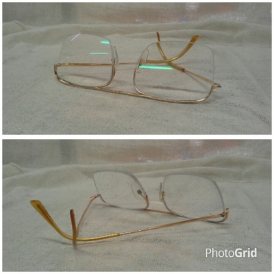 แว่นสายตายาวเฟรนช์โกลด์ฟิลด์ ตัวลึก!  Vintage ESSEL handmade in France 19 K