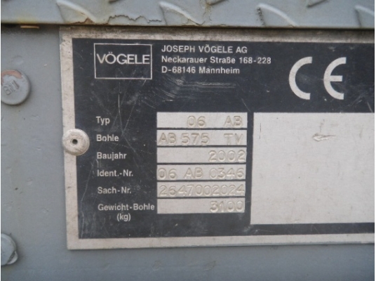 **รถปูยาง Vogele S1903#02180035 ปู 6เมตร พร้อมตัวต่อ  062-709-1748 ธีรเทพ