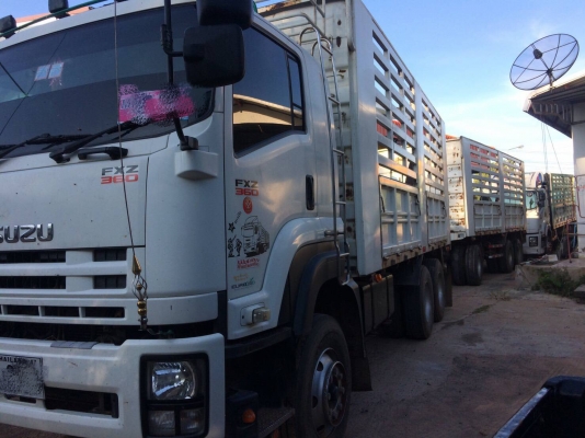 ขายรถพ่วง 22 ล้อ แม่-ลูก กระบะเหล็กคอกเกษตรไม่ดั้ม มี.2พ่วง ISUZU 360 ปี.54 ยาง 70\% ราคา.2370000 ต่