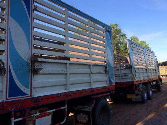 ขายรถพ่วง 22 ล้อ แม่-ลูก กระบะเหล็กคอกเกษตรไม่ดั้ม มี.2พ่วง ISUZU 360 ปี.54 ยาง 70\% ราคา.2370000 ต่อรอง