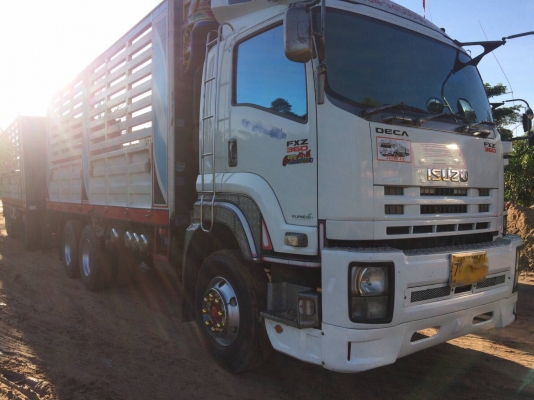 ขายรถพ่วง 22 ล้อ แม่-ลูก กระบะเหล็กคอกเกษตรไม่ดั้ม มี.2พ่วง ISUZU 360 ปี.54 ยาง 70\% ราคา.2370000 ต่อรอง