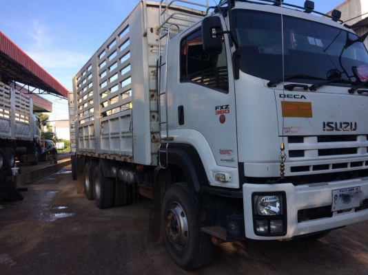 ขายรถพ่วง 22 ล้อ แม่-ลูก กระบะเหล็กคอกเกษตรไม่ดั้ม มี.2พ่วง ISUZU 360 ปี.54 ยาง 70\% ราคา.2370000 ต่อรอง