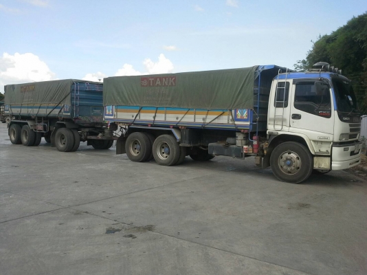 ขายรถพ่วง 18 ล้อ แม-ลูก กระบะเนียมดั้มดิน ISUZU DECR 320 แม่ปี.50 ลูกปี.55 รถสวย ราคา1980000 ต่อรอง