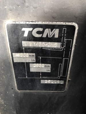 ขายโฟล์คลิฟท์ 2.5 ตัน TCM FG25T3 เสาสูง 4 เมตร 3 คอนโทล สไลด์งาได้ รถเก่านอก รุ่นใหม่ ใช้งานน้อย ยังไม่เคยใช้งานในไทย สภาพ95\%