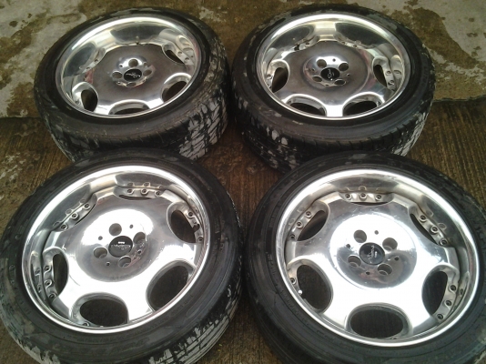 Enkei AME Japan 17x7.5 - 8.5 / 4x100 off 30 พร้อมยางขาย 12300 บาท ส่งได้