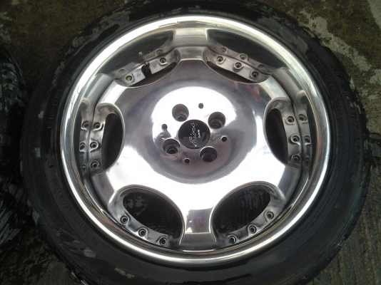 Enkei AME Japan 17x7.5 - 8.5 / 4x100 off 30 พร้อมยางขาย 12300 บาท ส่งได้