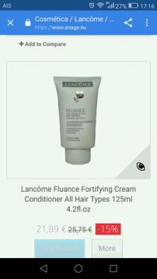 Lanc&ocirc;me Fluance Fortifying Cream Conditioner All Hair Types