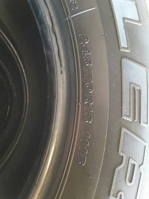 บริสโตน ดุเลอร้ HT 245-70-16 ปลายปี 15 สวยๆ 1ชุด