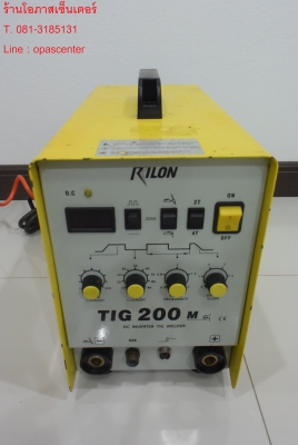เครื่องเชื่อมอาร์กอน เชื่อมได้ 2 ระบบ 200 A ยี่ห้อ Rilon รุ่น TIG200M สภาพดี มีสายเชื่อมอาร์กอน