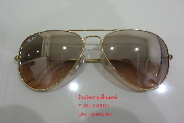 แว่นกันแดด RAYBAN กรอบทอง RB3025 AVIATOR LARGE METAL 001/3E 58#14 2N Pink Gold ของแท้ มีซองแว่น ส่งฟ