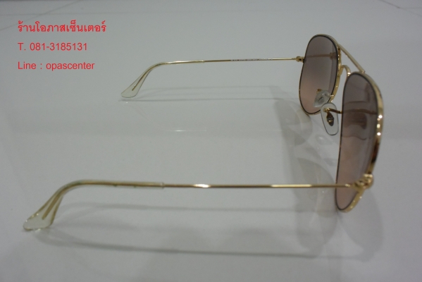 แว่นกันแดด RAYBAN กรอบทอง RB3025 AVIATOR LARGE METAL 001/3E 58#14 2N Pink Gold ของแท้ มีซองแว่น ส่งฟ