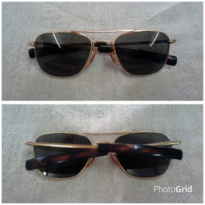 แว่นตาอเมริกันวินเทจเสืออากาศ ตัวต้นตำรับ! ปลอกขาน้ำตาล-ดำ! Original AO American Optical handmade in USA หายาก! แว่นตาอเมริกันวินเทจเสืออากาศ ตัวต้นตำรับ! ปลอกขาน้ำตาล-ดำ! Original AO American Optical handmade in USA หายาก!