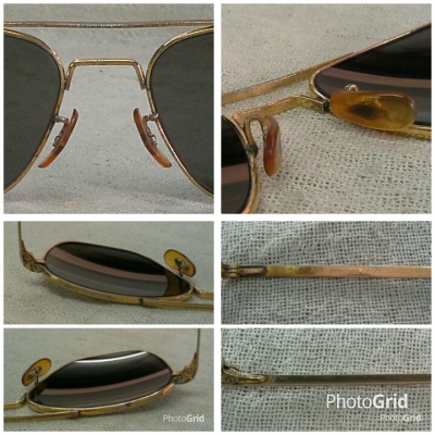 แว่นตาอเมริกันวินเทจเสืออากาศ  ตัวต้นตำรับ!  ปลอกขาน้ำตาล-ดำ!  Original  AO American Optical handmade in USA  หายาก!