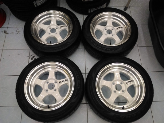 ล้อแม็ก S1r ขอบ 15(ใหม่แกะกล่อง) พร้อมยาง Corsa 195 55 15 ปลายปี 14 ยางยังสวย ล้อใหม่ๆขายถูกๆ ทั้งชุด 8,200.- NET ใส่ถ่วงฟรี ส่งทั่วไทยค่ะ