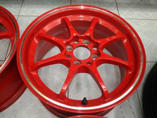 ล้อ Ce28 ขอบ 15 (auto option)สวยๆ เดิมๆ สีแดงสด ขายถูก ทั้งชุด 6,800.- ใส่ถ่วงฟรี ส่งทั่วไทยค่ะ