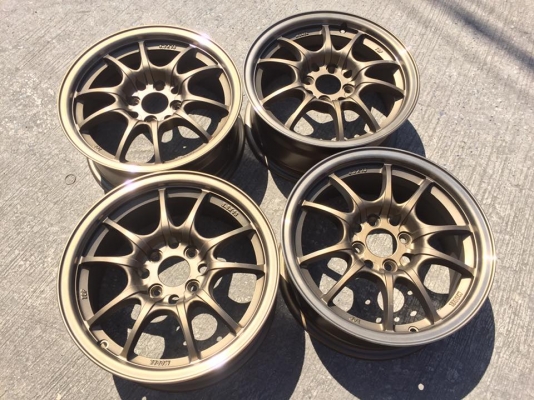 ขายล้อ MUGEN MF10 ขอบ15 กว้าง6.5 ออฟ38 4รู100 ไม่เคยซ่อม ไม่คด ไม่ดุ้ง ชุดละ 6,500 บาท