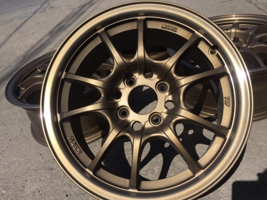 ขายล้อ MUGEN MF10 ขอบ15 กว้าง6.5 ออฟ38 4รู100 ไม่เคยซ่อม ไม่คด ไม่ดุ้ง ชุดละ 6,500 บาท