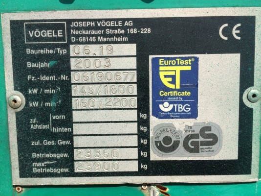 Vogele SUPER 2100 ปูได้ 9 เมตรพร้อมชุดต่อ นำเข้าจากญี่ปุ่น สภาพสวยมาก ๆ ครับ Vogele SUPER 2100 ปูได้ 9 เมตรพร้อมชุดต่อ นำเข้าจากญี่ปุ่น สภาพสวยมาก ๆ ครับ