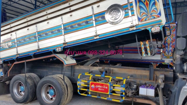 ขายรถพ่วงดัมพ์ ISUZU เครื่อง 360 แรง ปี 56 ดัมพ์มิเนียมอู่สหกิจ ลูก 3 เพลาแท้ รถมือเดียว ไมล์สองแสน ทะเบียนพร้อม