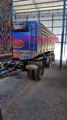 ขายรถพ่วงดัมพ์ ISUZU เครื่อง 360 แรง ปี 56 ดัมพ์มิเนียมอู่สหกิจ ลูก 3 เพลาแท้ รถมือเดียว ไมล์สองแสน ทะเบียนพร้อม