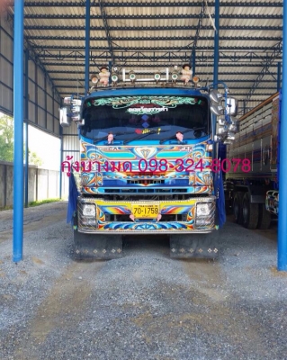 ขายรถพ่วงดัมพ์ ISUZU เครื่อง 360 แรง ปี 56 ดัมพ์มิเนียมอู่สหกิจ ลูก 3 เพลาแท้ รถมือเดียว ไมล์สองแสน ทะเบียนพร้อม