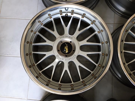 ขายล้อ WISE SPORT STIMULATOR ขอบ 18&quot; F8&quot;+30 R9&quot;+30 5/114.3 ประมูลญี่ปุ่น