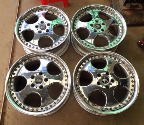 ายล้อ WORK VS-SD Chrome ขอบ 18x7.5&quot; ET+45 5/114.3 ประมูลญี่ปุ่น