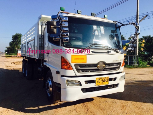 ขายรถสิบล้อดัมพ์ Hino mega เครื่อง 260 แรง ปี 50 กระบะดัมพ์สามมิตร มีระบบลากพ่วง ยางดี ภายในสวย ทะเบียนพร้อม