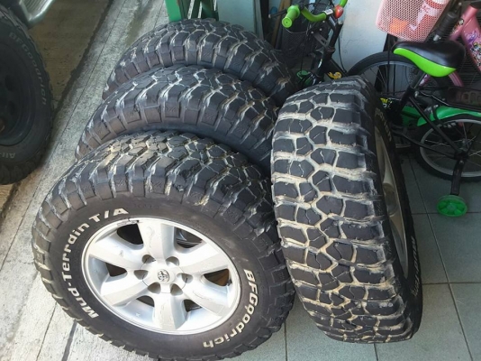 ล้อ Vigo + ยาง BF km2 USA. 265-70-17 ปี12 .สภาพดี 1ชุด