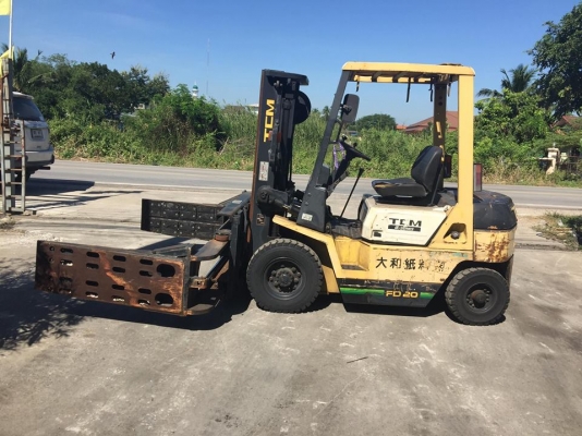 TCM FD20Z3  รถนอกเก่าญี่ปุ่น ดีเซล เสา 3 เมตร งาหนีบก้อนสี่เหลี่ยม