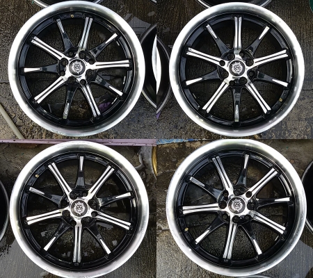 แม็ก VIP Chorme ขอบ 17-4-100 กว้าง 7 et38 สภาพเดิมๆไม่คดไม่ดุ้ง 4,500-5,500 บาท