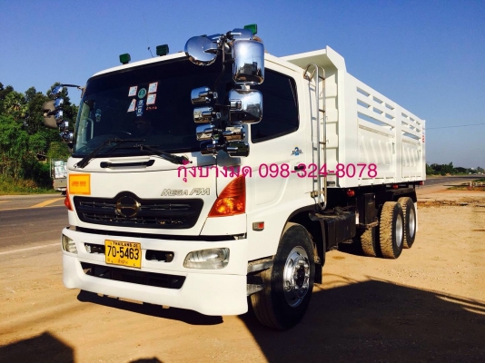ขายรถสิบล้อดัมพ์ Hino mega เครื่อง 260 แรง ปี 50 กระบะดัมพ์สามมิตร มีระบบลากพ่วง ยางดี ภายในสวย ทะเบียนพร้อม