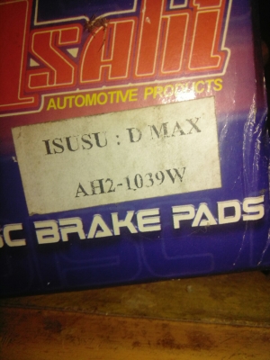 ผ้าดิสเบรคหน้า ISUZU D-MAX