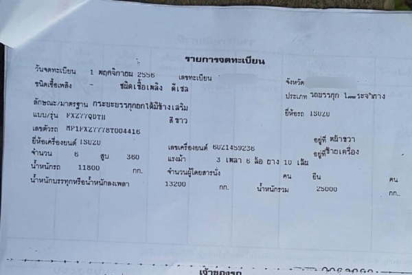 ขาย ISUZU 360 พ่วงแม่ลูกดั๊ม กระบะเหล็กสามิตร รถปี 56