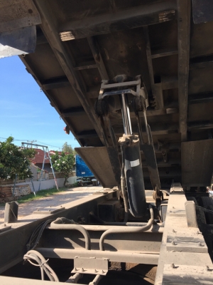 ขายรถพ่วง HINO 380 ซีรีส์500 ปี 56 ดั้มสามมิตร ยางดี ลูกสามเพลายาว 6.50 เมตร