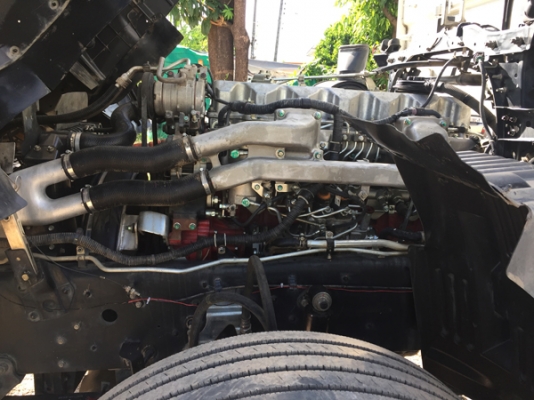 ขายรถพ่วง HINO 380 ซีรีส์500 ปี 56 ดั้มสามมิตร ยางดี ลูกสามเพลายาว 6.50 เมตร